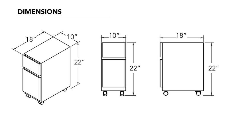 Bend File Cabinet White - SMALL  - Thumbnail 6