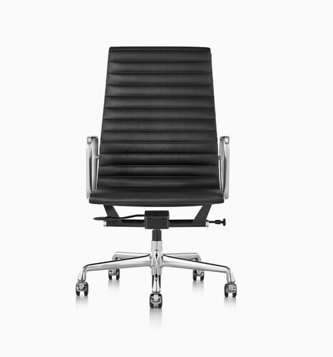 Eames Aluminum Group Executive Leather, Chair - Image 1