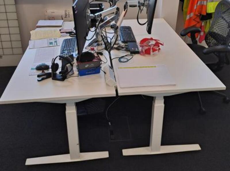 Back to Back static desks  - Image 1