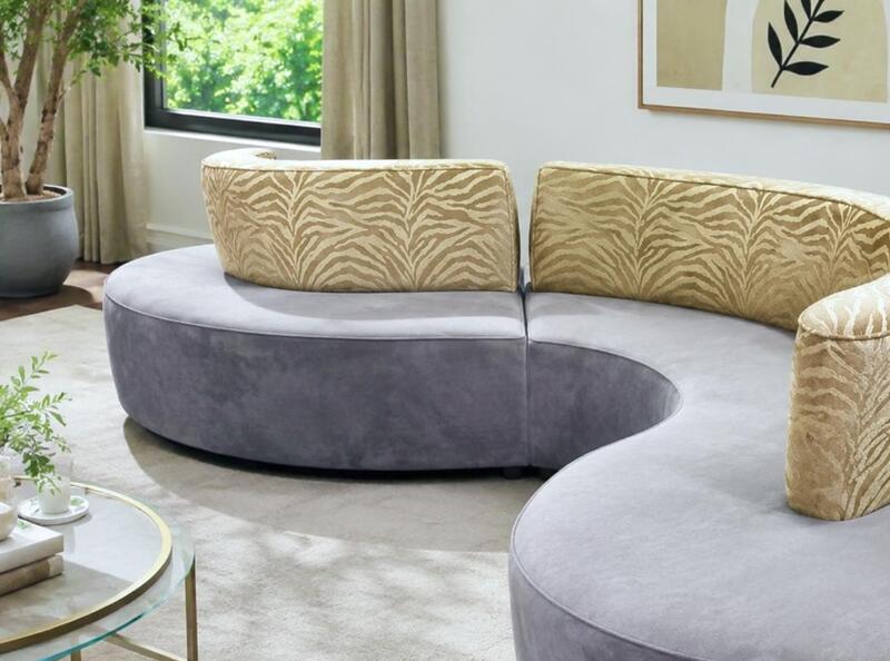 Vintage Vladimir Kagan Style Lounge Sofa - S shape, 118" - Thumbnail 3
