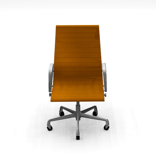 Eames Aluminum Group Management Chair High Back, Leather - Image 1