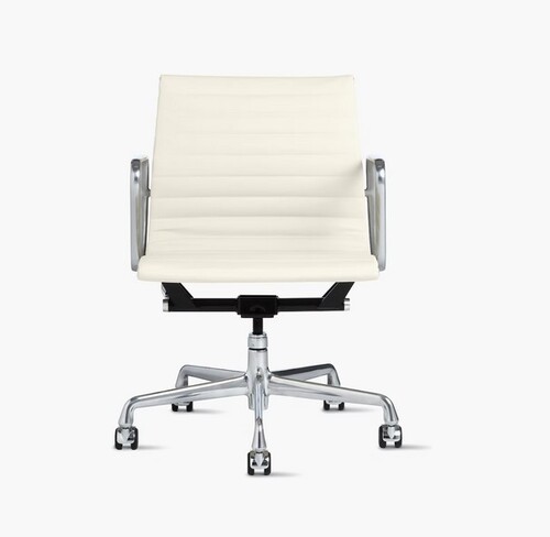 Eames Aluminum Group Management Chair, Leather - Image 1