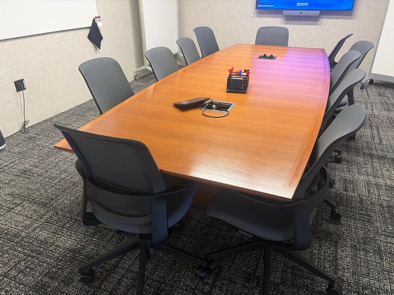 10' Boat Shaped Conference Table - Image 1