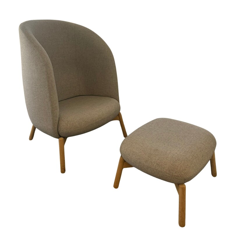 Halle Nest Lounge Chair with Ottoman - Image 1