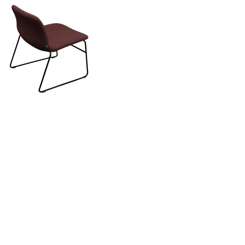 Viv Used Armless Guest Chair, Rust Fabric - Thumbnail 2