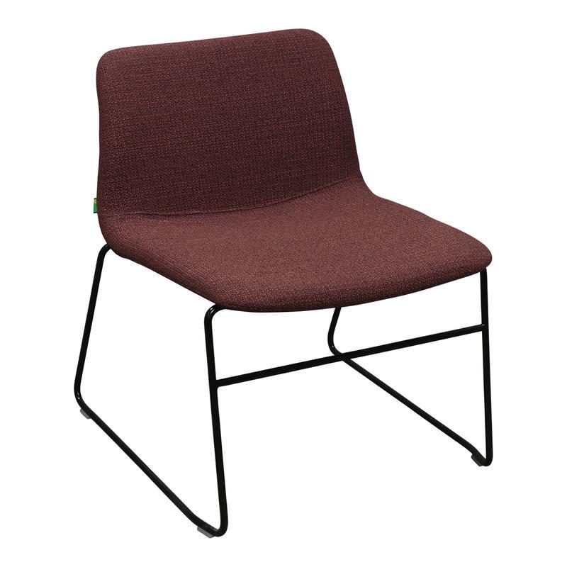 Viv Used Armless Guest Chair, Rust Fabric - Image 1