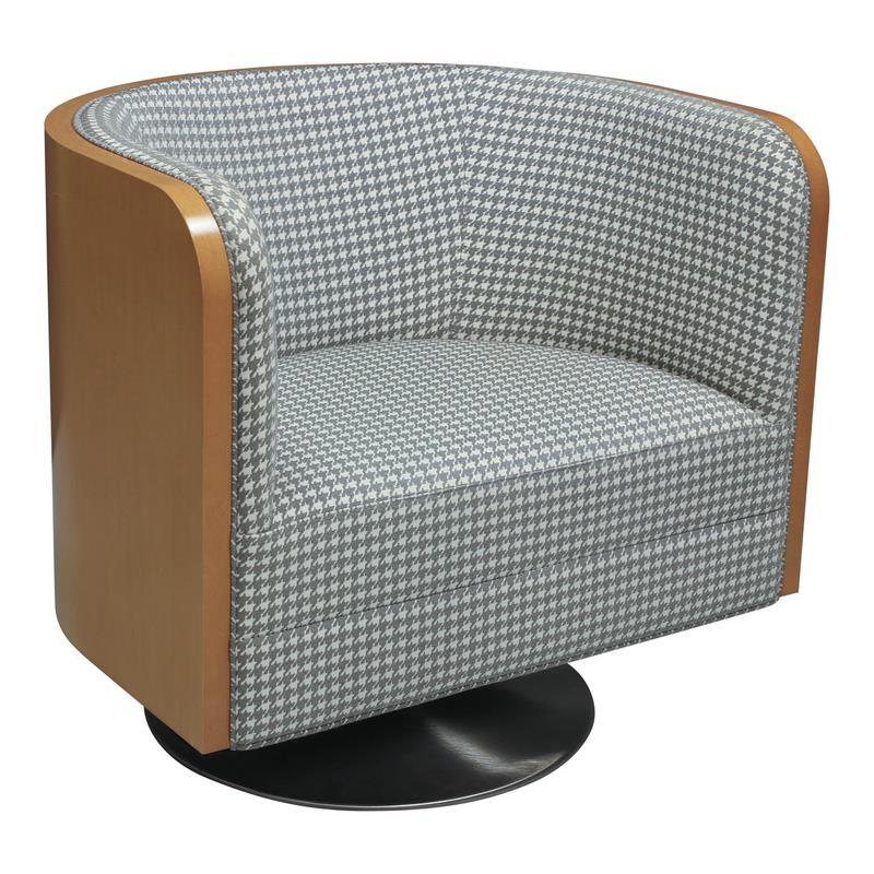 Swivel Guest Chair w Maple Wood Surround - Image 1