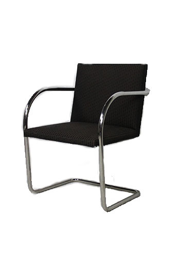Brueton Brno Tubular Side Chair (Charcoal Patterned) - Image 1