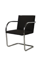Brueton Brno Tubular Side Chair (Charcoal Patterned)
