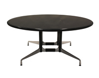5.5' Herman Miller Black Granite Round Conference Table