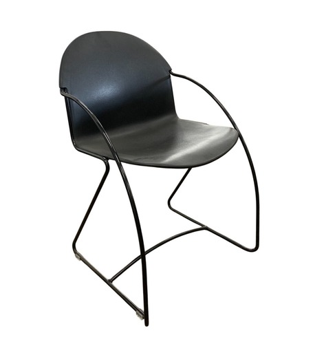 Steelcase Parade Stack (Black) w/ Armpads - Image 1