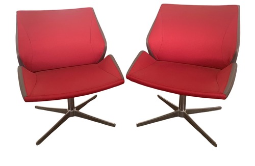 Pair of Dauphin 4+ Lounge Chair (Red) - Image 1