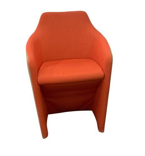 Allermuir Venus Lounge Chair (Orange/Grey Patterned) - Image 1