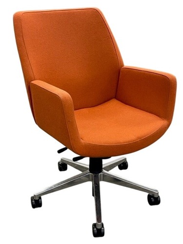 Steelcase Bindu Mid - Back Conference Chair (Orange/Chrome) - Image 1