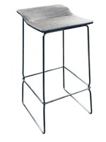 Steelcase Last Minute High Stool (Grey/Chrome)