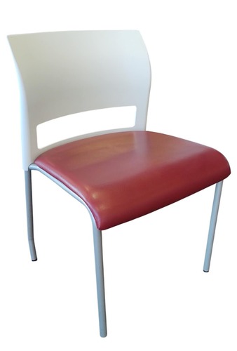 Premium Pre-Owned Steelcase Move Cafe Chair (Red Clay/Arctic White) - Image 1