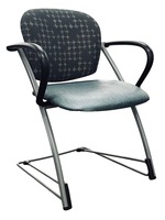 Steelcase Ally Multi Purposed Side Chair (Grey Pattern/Blue)