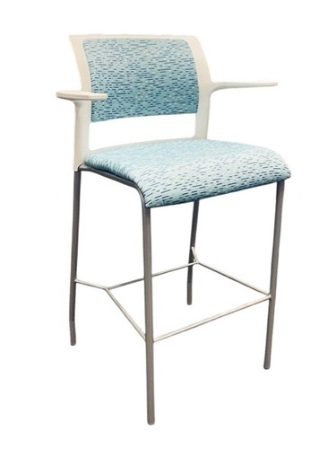 Steelcase Move Bar Height Stools (Aqua Pattern) - Image 1