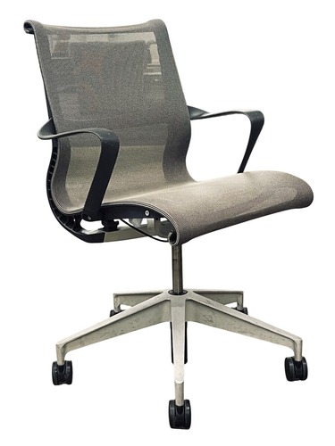Herman Miller Setu Conference Chair (Beige/Silver) - Image 1