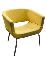 Allermuir Lola Side Chair (Yellow/Chrome)