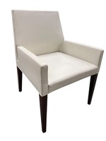 Bernhardt Forum Chair (White Leather)