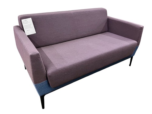 Steelcase Visalia 2 Seat Sofa (Purple/Blue) - Image 1