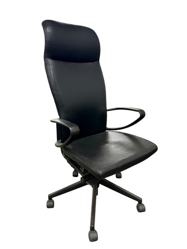 Haworth X99 Conference Chair w/ a Headrest (Black/Black) - Image 1