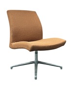 Source International Defign Mid Back Lounge Chair (Orange/Chrome)