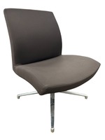 Source International Defign Mid Back Lounge Chair (Brown/Chrome)
