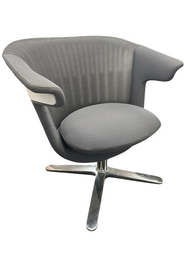 Steelcase i2i Swivel Lounge Chair (Grey/Chrome) - Image 1