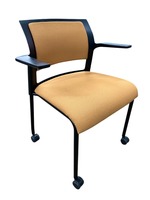 Steelcase Move Guest Side Chair (Black/Orange)