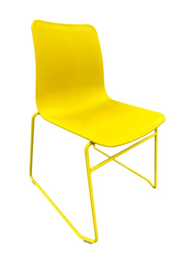 NaughtOne Polly Sled  Base Stack Chair (Yellow) - Image 1
