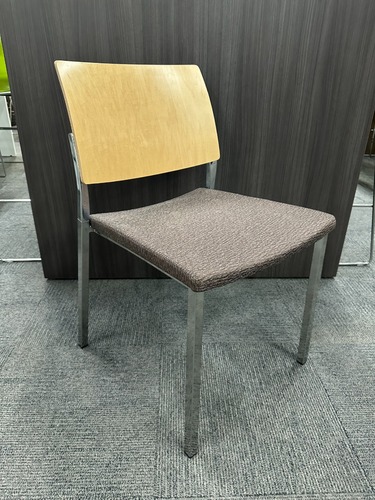 Stylex Brooks Wooden Back Stack Chair (Brown/Maple) - Image 1