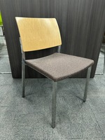 Stylex Brooks Wooden Back Stack Chair (Brown/Maple)