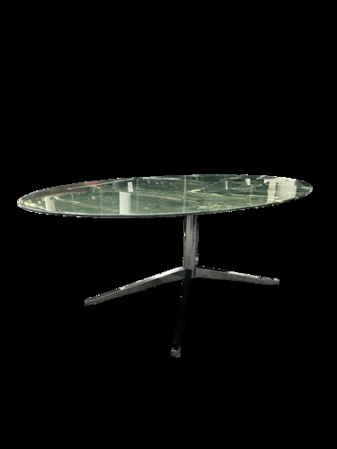 Florence Knoll Oval Green Dining Table - 79" x 48 - Image 1