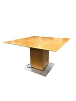 NuCraft Squared Veneer Height Adjustable Conference Table - 48" x 48"