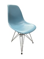 Herman Miller Eames Molded Plastic Side Chair (Pale Blue/Chrome)