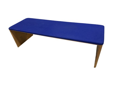 Bernhardt Wooden Bench (Blue) - Image 1