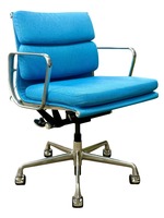 Herman Miller Eames Soft Pad, Management Height Chair (Hydrangea/Chrome)