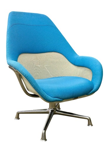 SW_1 High Back Collaborative Lounge Chair (Blue/Chrome) - Image 1
