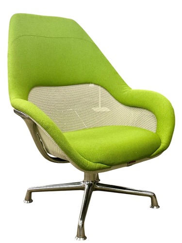 SW_1 High Back Collaborative Lounge Chair (Green/Chrome) - Image 1
