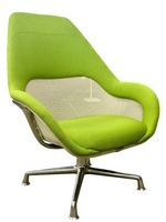 SW_1 High Back Collaborative Lounge Chair (Green/Chrome)