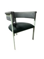 Metal Frame Arm Chair (Blue)