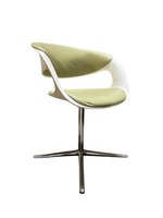 Steelcase Lox Contemporary Swivel Chair (Green/Chrome)