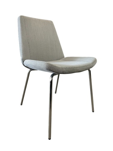 Keilhauer Cahoots Armless Side Chair (Light Grey/Chrome) - Image 1