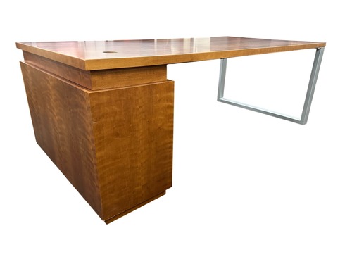 Cherry Veneer Straight Desk - 84" x 42" - Image 1