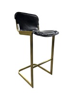 CB2 Mid-Century Modern Rake Brass Counter Stool