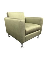 Green Global Lounge Chairs (Green/Silver)