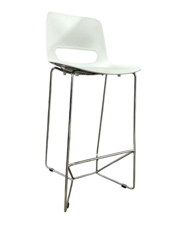Falcon Lucky Barstool (White/Grey) - Image 1