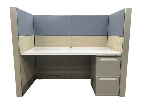Herman Miller Ethospace Cubicle (2.5'D x 5'W x 54" H) - Image 1